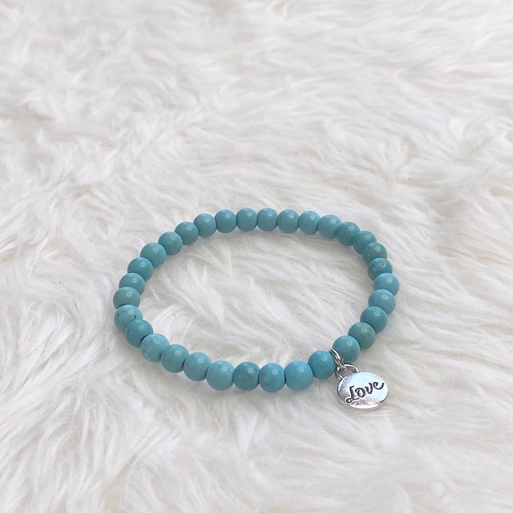 Blue Magnesite Love Bracelet